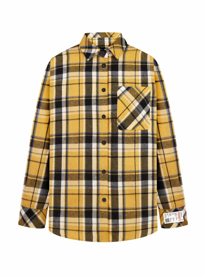 Сорочка Priority Simplify картата гірчичний