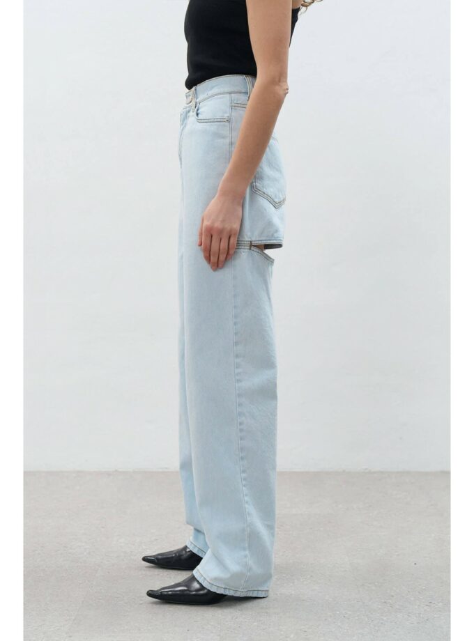 Джинси-шорти Aisenberg denim Bleach світло-блакитні