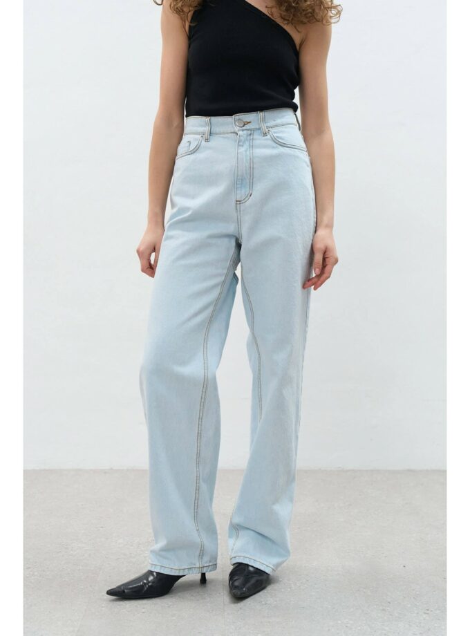 Джинси-шорти Aisenberg denim Bleach світло-блакитні