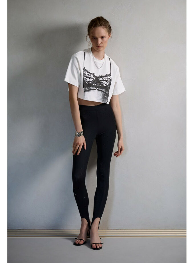 Футболка Zigzag NO LINGERIE (корсет) молочний