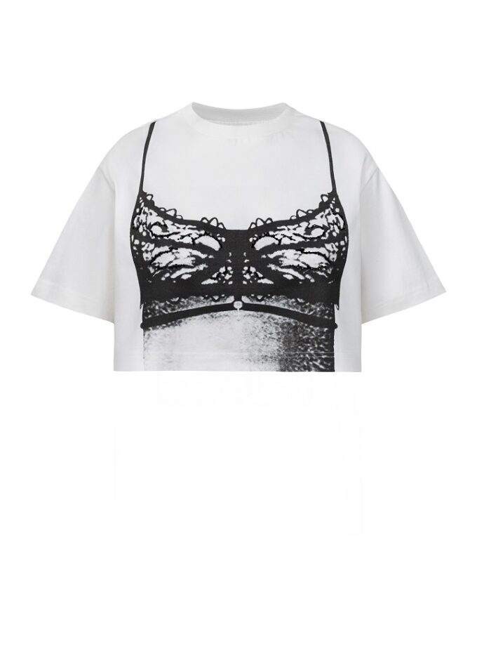 Футболка Zigzag NO LINGERIE (корсет) молочний