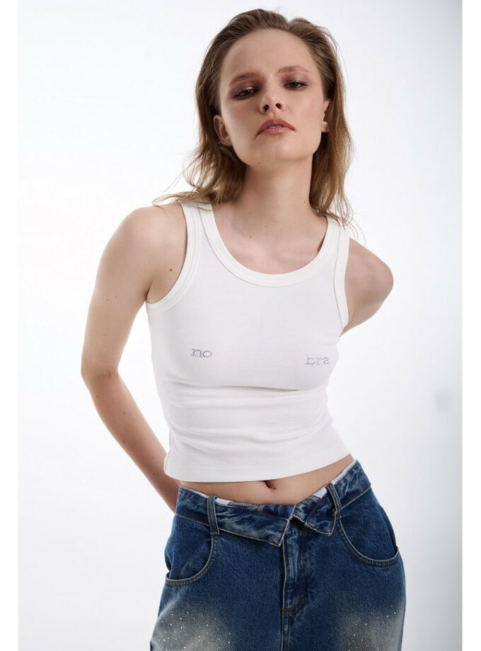 Топ Zigzag No Bra молочний