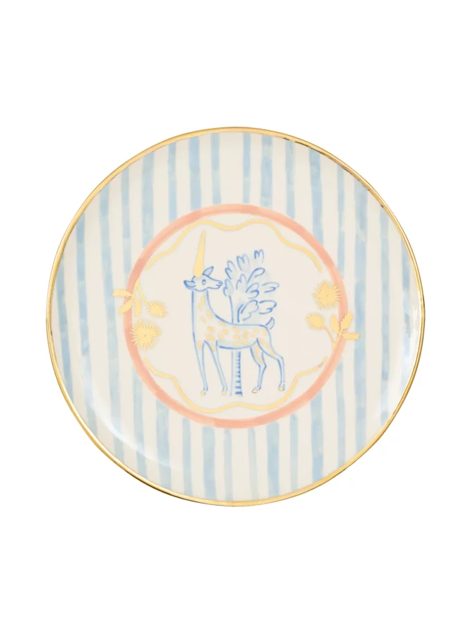 Тарілка Gunia Одноріг блакитна