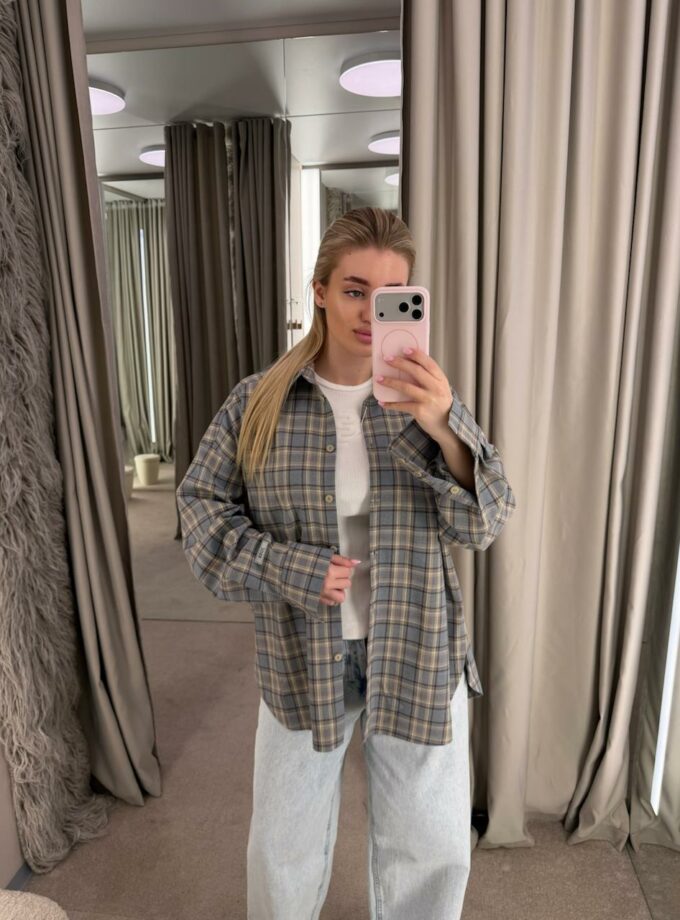 Сорочка Joss Бежева с поліліестером 10%