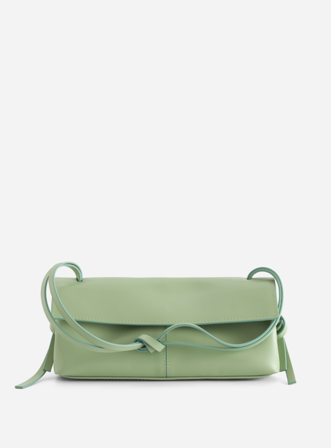 Сумка Kachorovska Rebecca Baguette 29 light green срібло