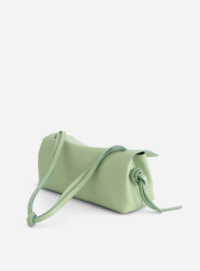 Сумка Kachorovska Rebecca Baguette 29 light green срібло