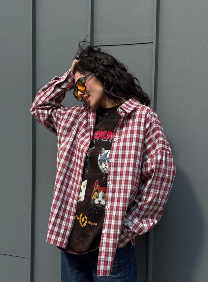 Сорочка Joss червоно-біла new