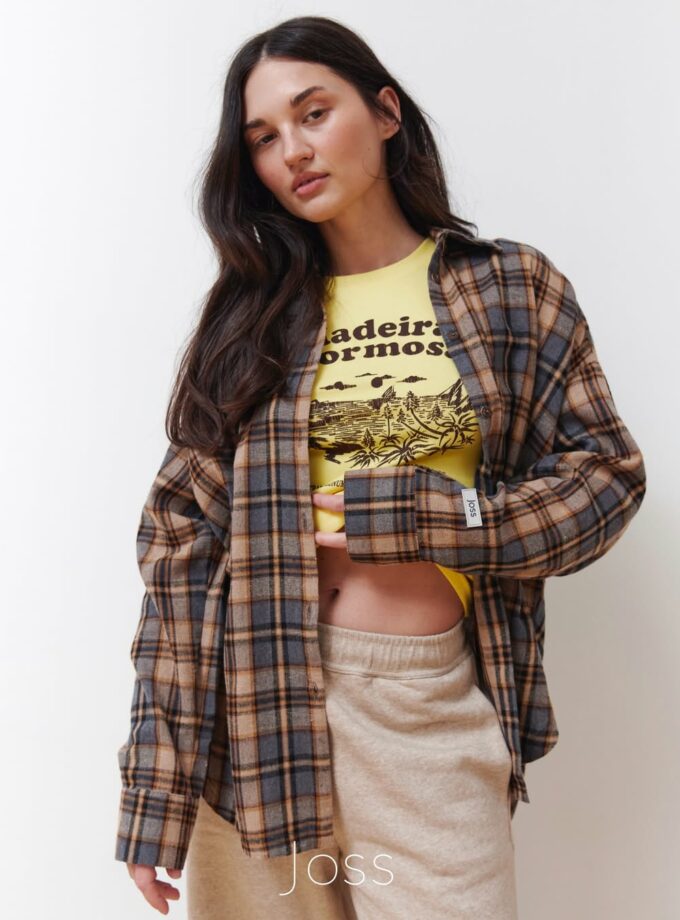 Сорочка Joss бежева з байки