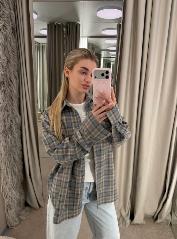 Сорочка Joss Бежева с поліліестером 10%