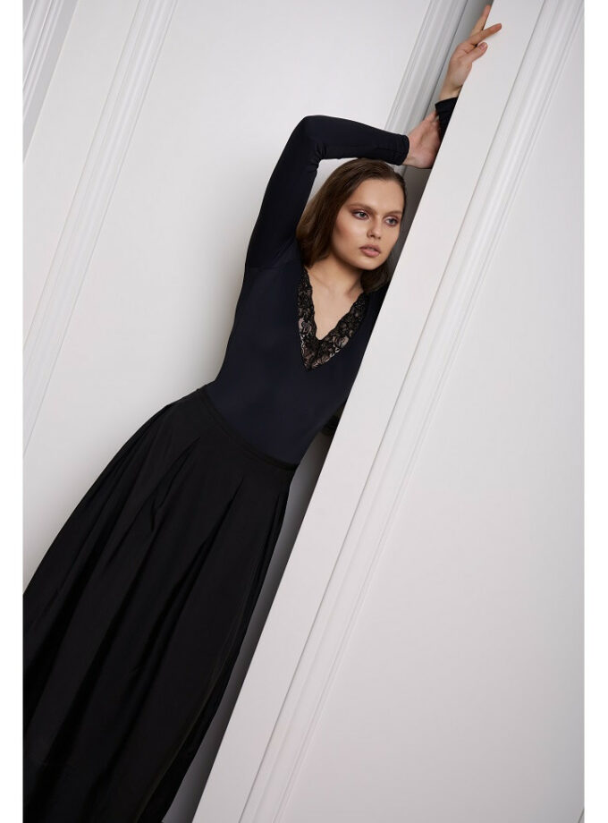 Боді Zigzag Bare Lace чорний