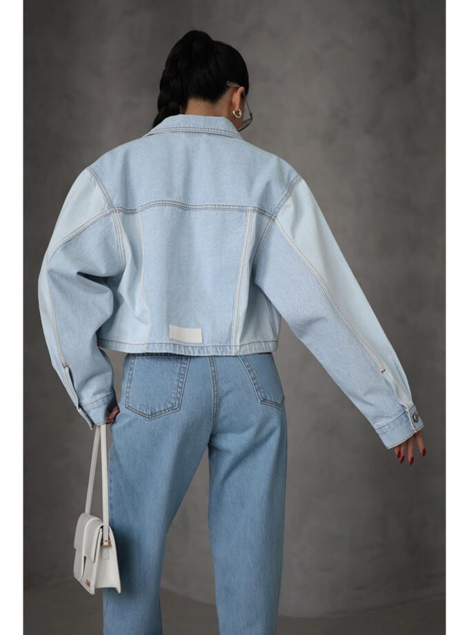 Куртка Aisenberg denim Crop світло-блакитна