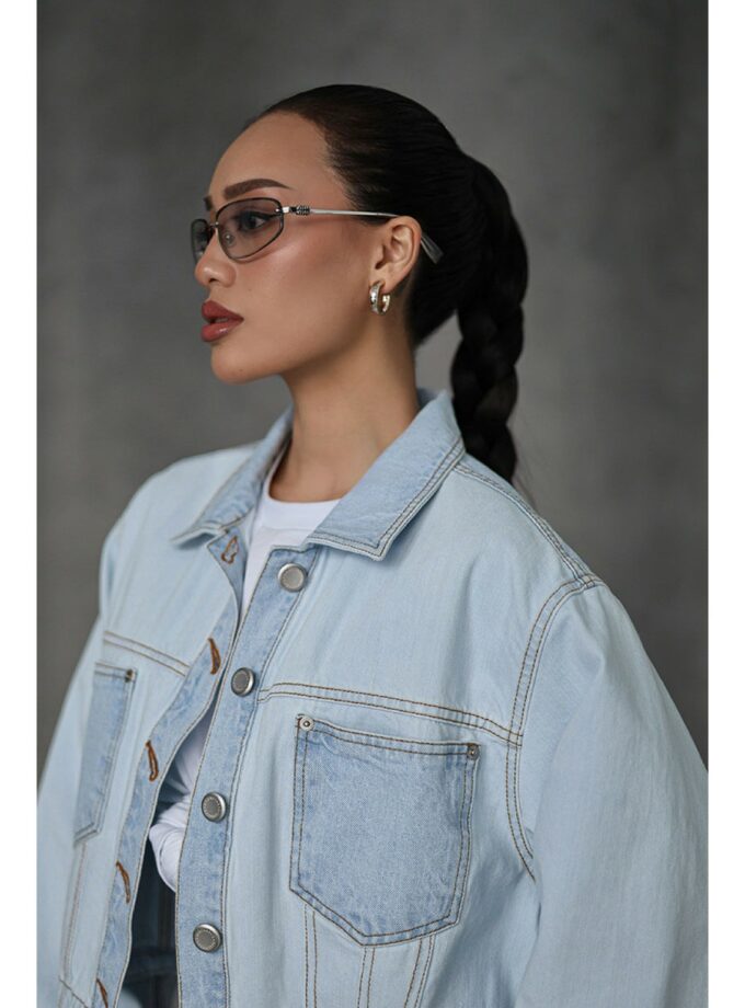 Куртка Aisenberg denim Crop світло-блакитна