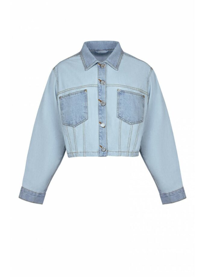 Куртка Aisenberg denim Crop світло-блакитна