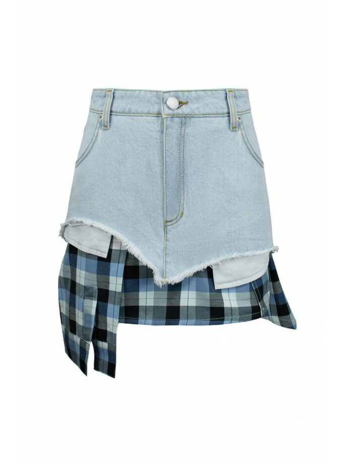 Спідниця-шорти Aisenberg denim Rio (сіро-блакитна)