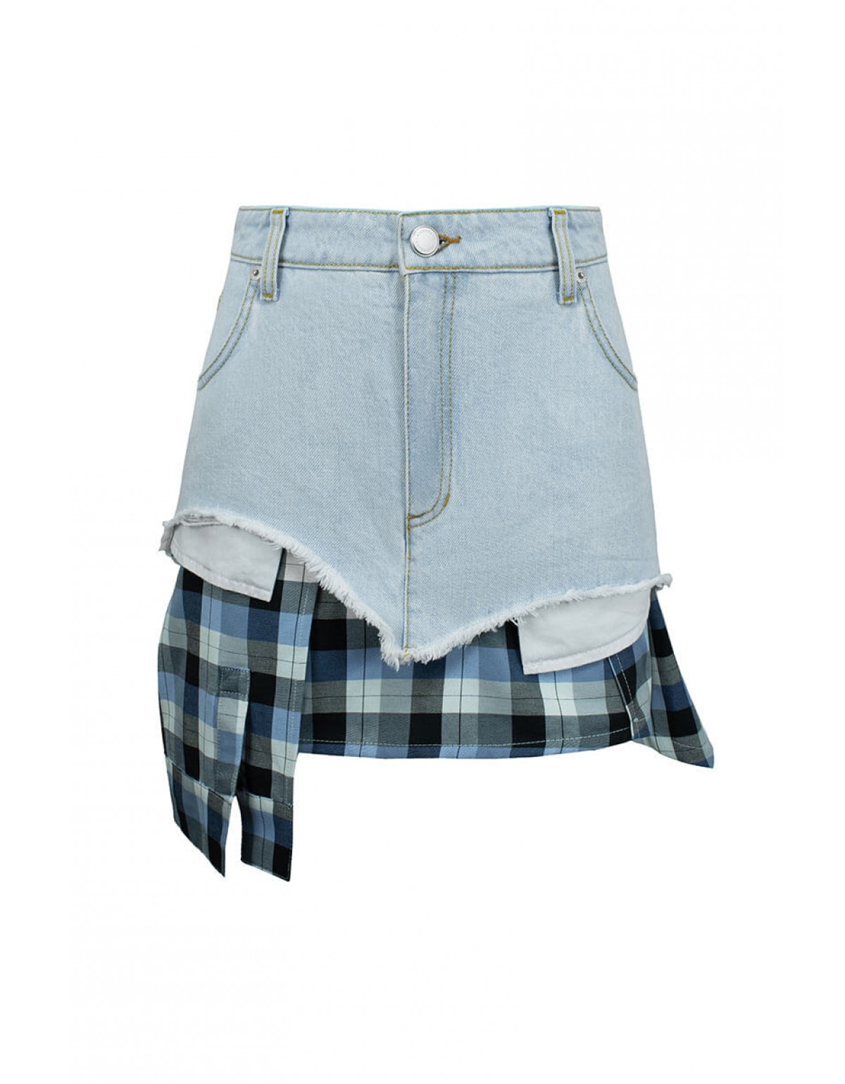 Спідниця-шорти Aisenberg denim Rio (сіро-блакитна) - Зображення 3