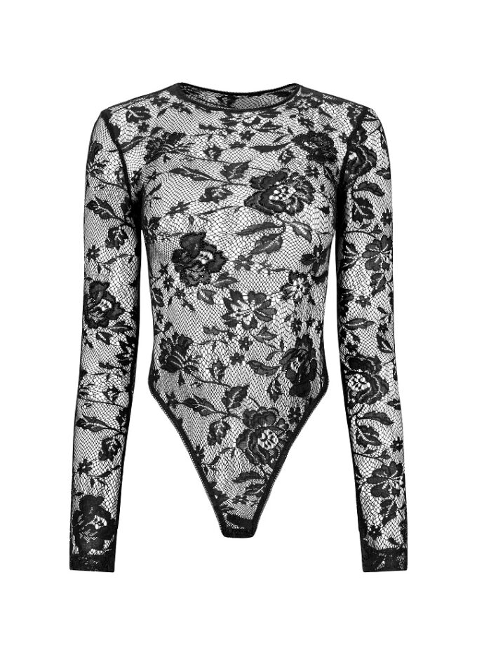 Боді Zigzag Ivory Lace чорний
