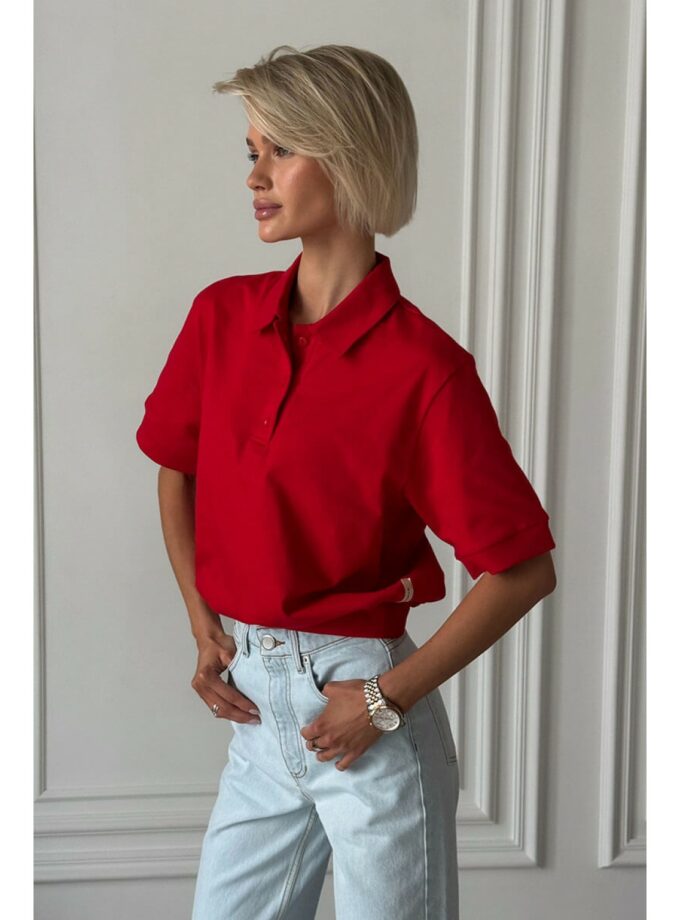 Поло Aisenberg denim червоний