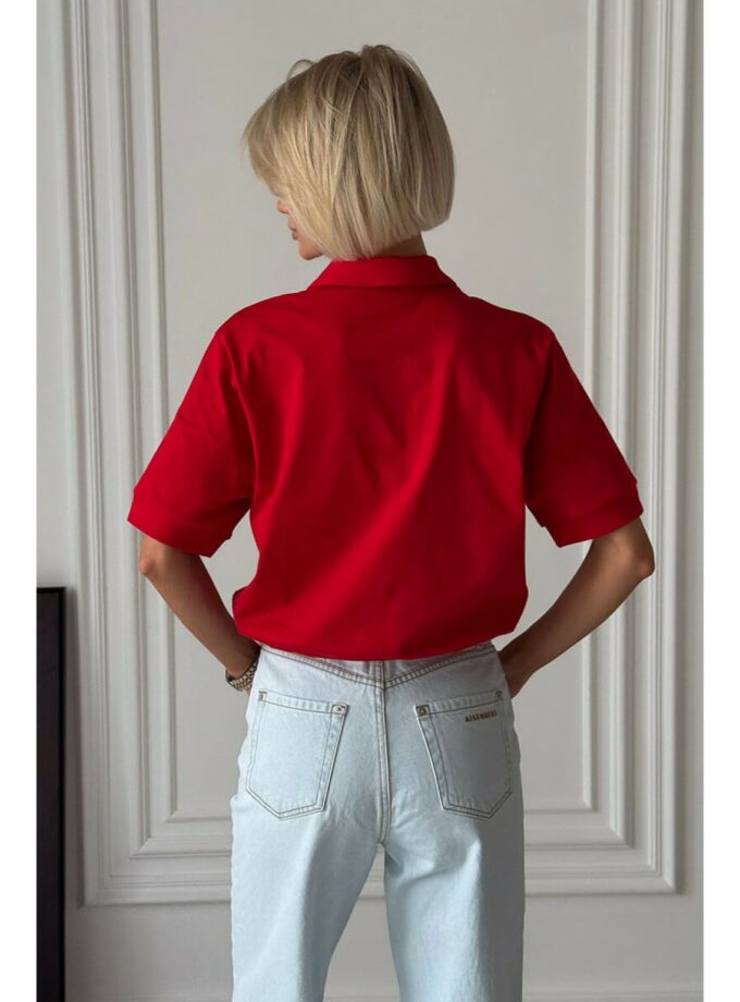 Поло Aisenberg denim червоний