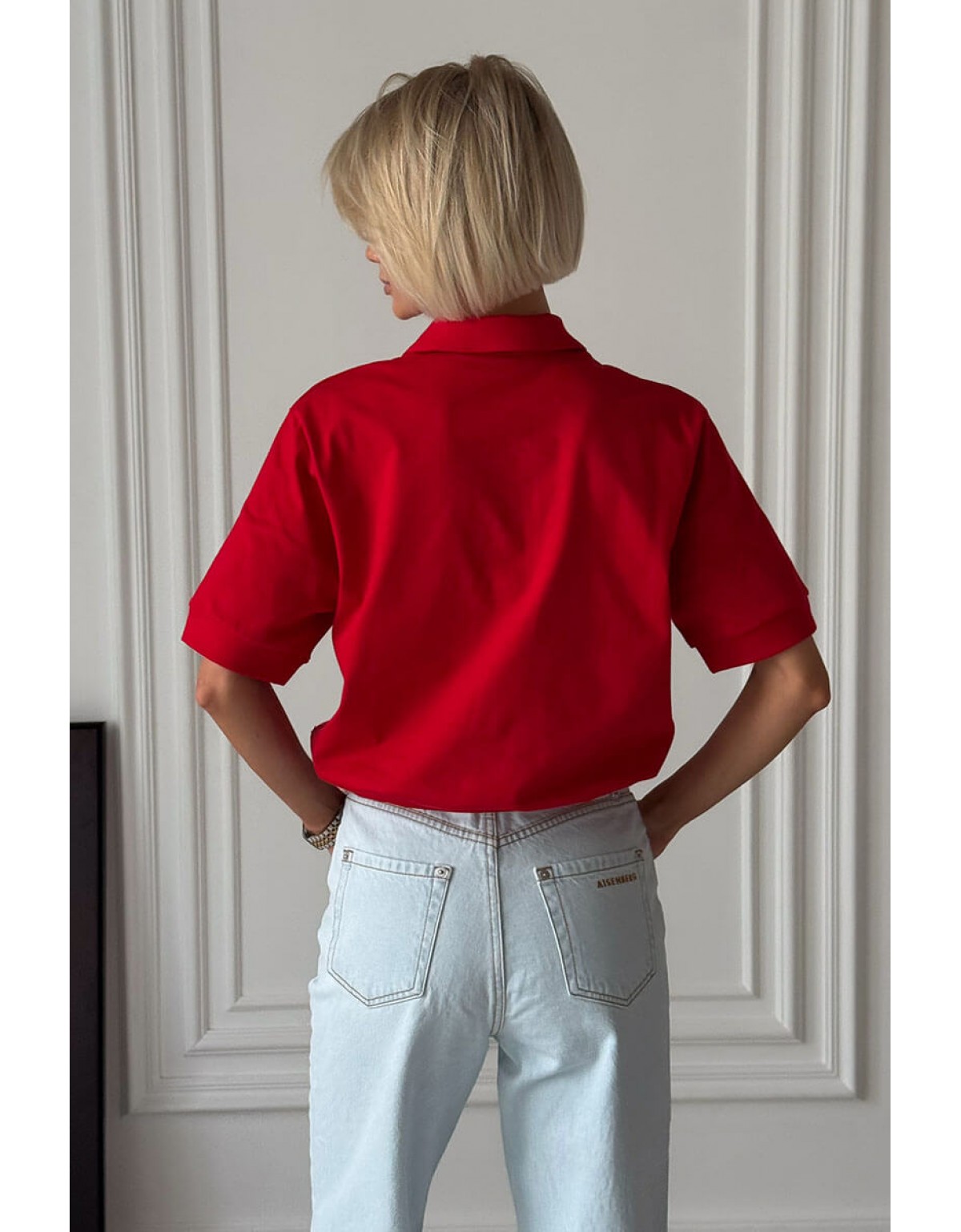 Поло Aisenberg denim червоний - Зображення 2