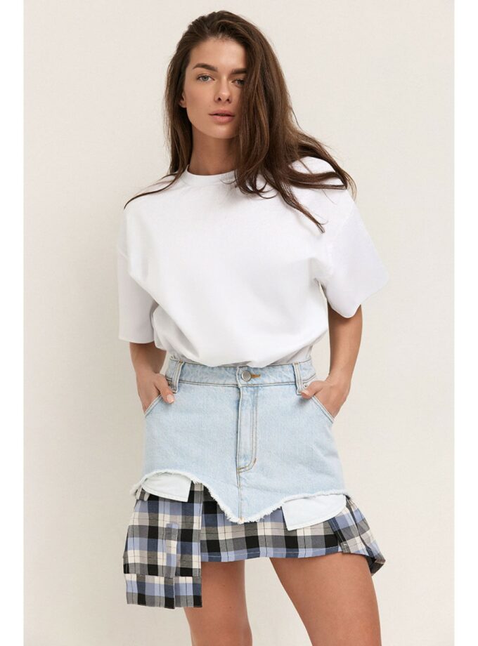 Спідниця-шорти Aisenberg denim Rio (сіро-блакитна)