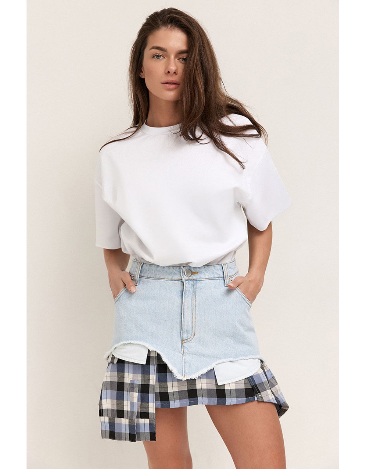 Спідниця-шорти Aisenberg denim Rio (сіро-блакитна)