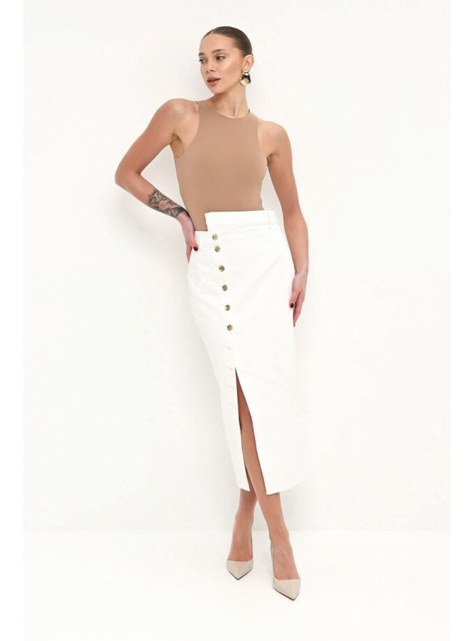 Спідниця Aisenberg denim міді асиметрична біла