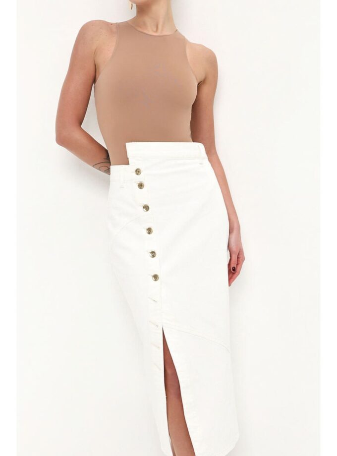 Спідниця Aisenberg denim міді асиметрична біла