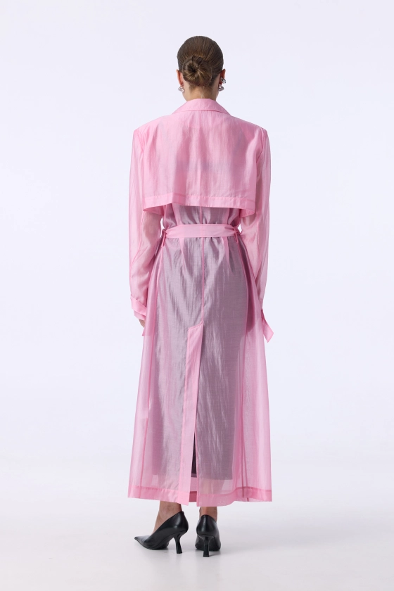 Тренч Bazhane Сrystalline coat рожевий