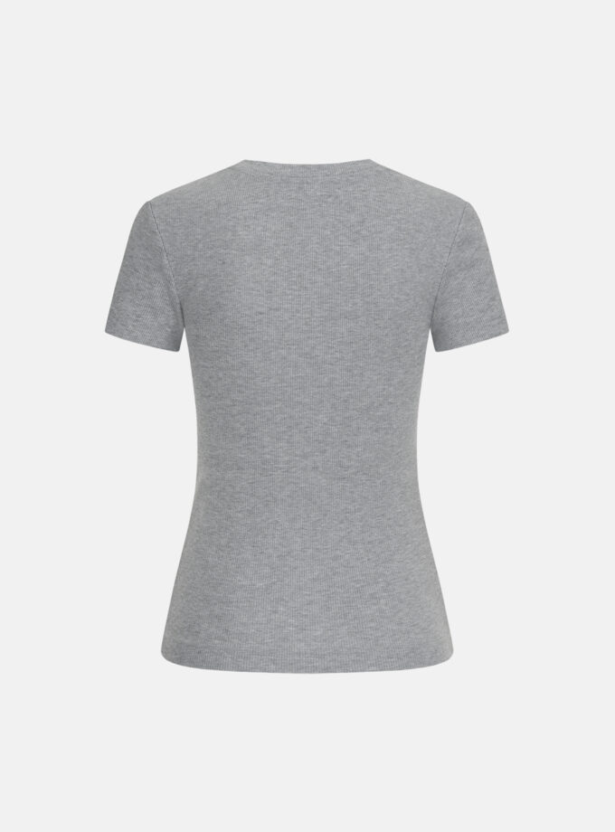 Футболка Bazhane t-shirt з вишивкою BB logo світло-сірий