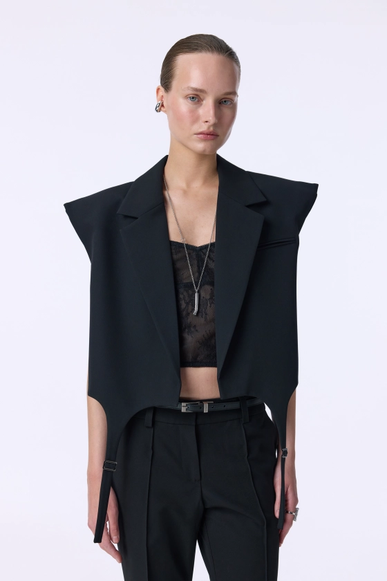 Жилет Bazhane Garter vest чорний
