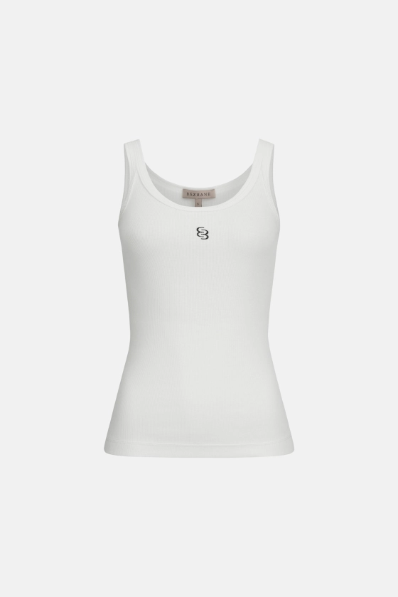 Майка Bazhane BB top з вишивкою BB logo молочний