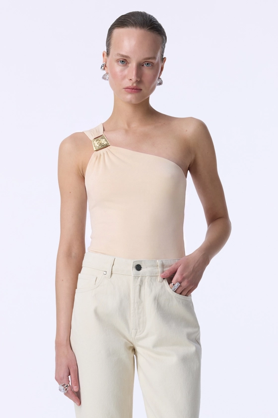 Топ Bazhane Buckle top молочний