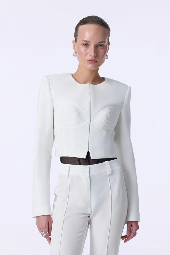 Жакет Bazhane Rose jacket холодний молочний