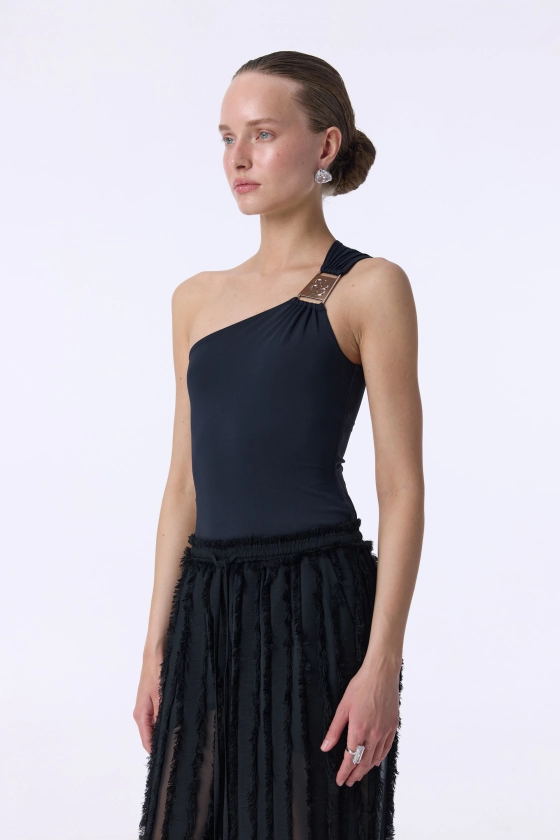 Топ Bazhane Buckle top чорний