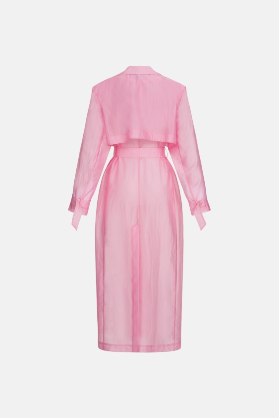 Тренч Bazhane Сrystalline coat рожевий