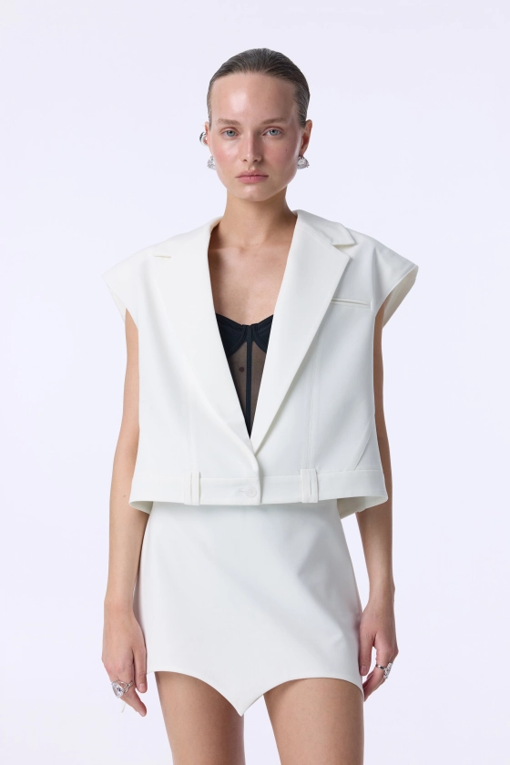 Жилет Bazhane Destructive vest молочний