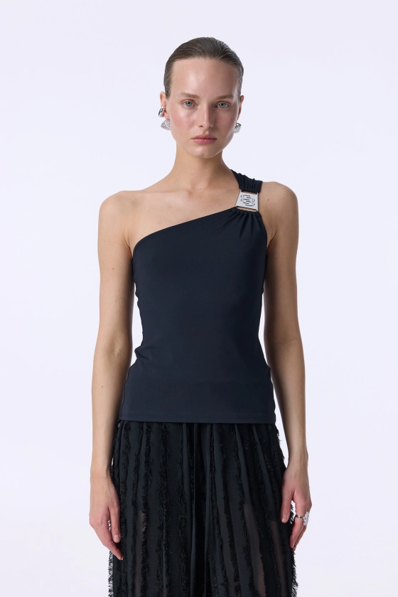 Топ Bazhane Buckle top чорний