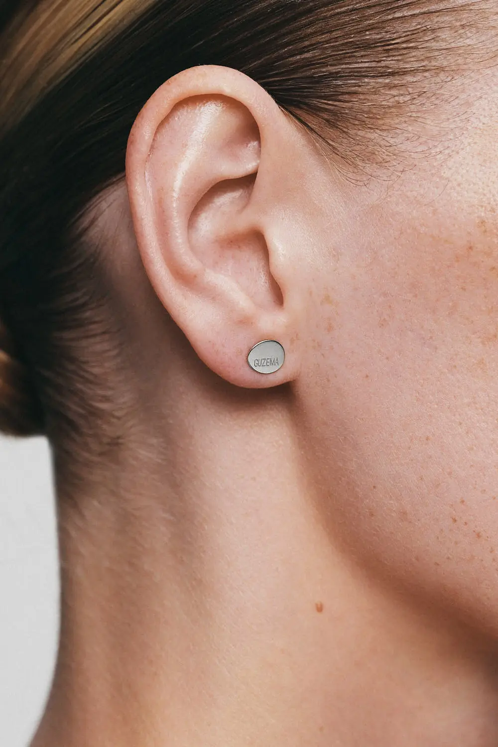Сережки клюшки 8мм біле золото закрутки CC 79