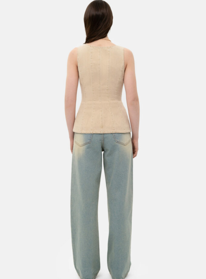 Жилет MATCH DENIM Slim Beige