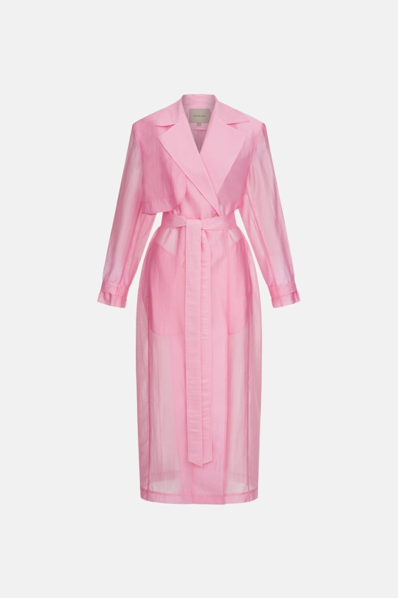 Тренч Bazhane Сrystalline coat рожевий