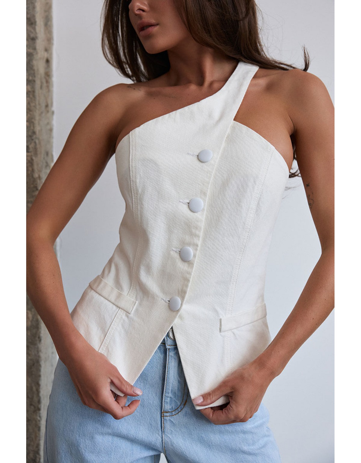 Жилет Aisenberg denim білий