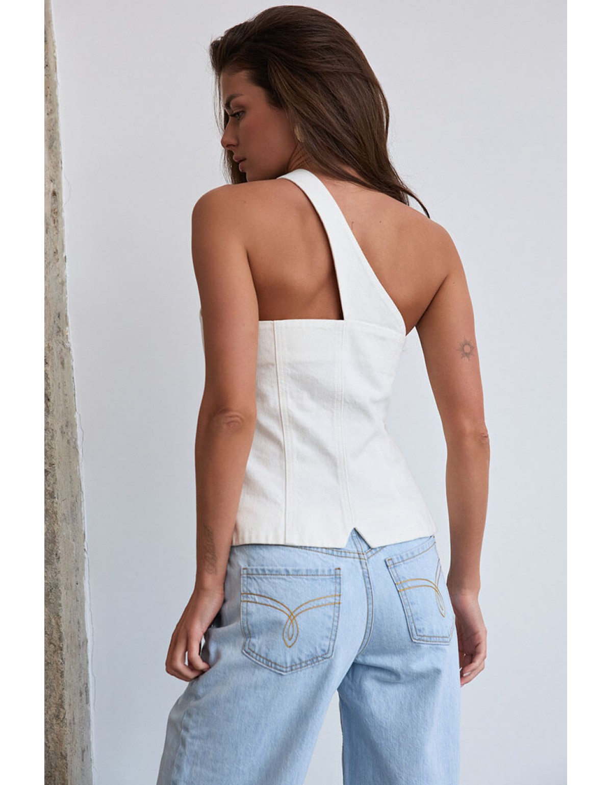 Жилет Aisenberg denim білий - Зображення 2