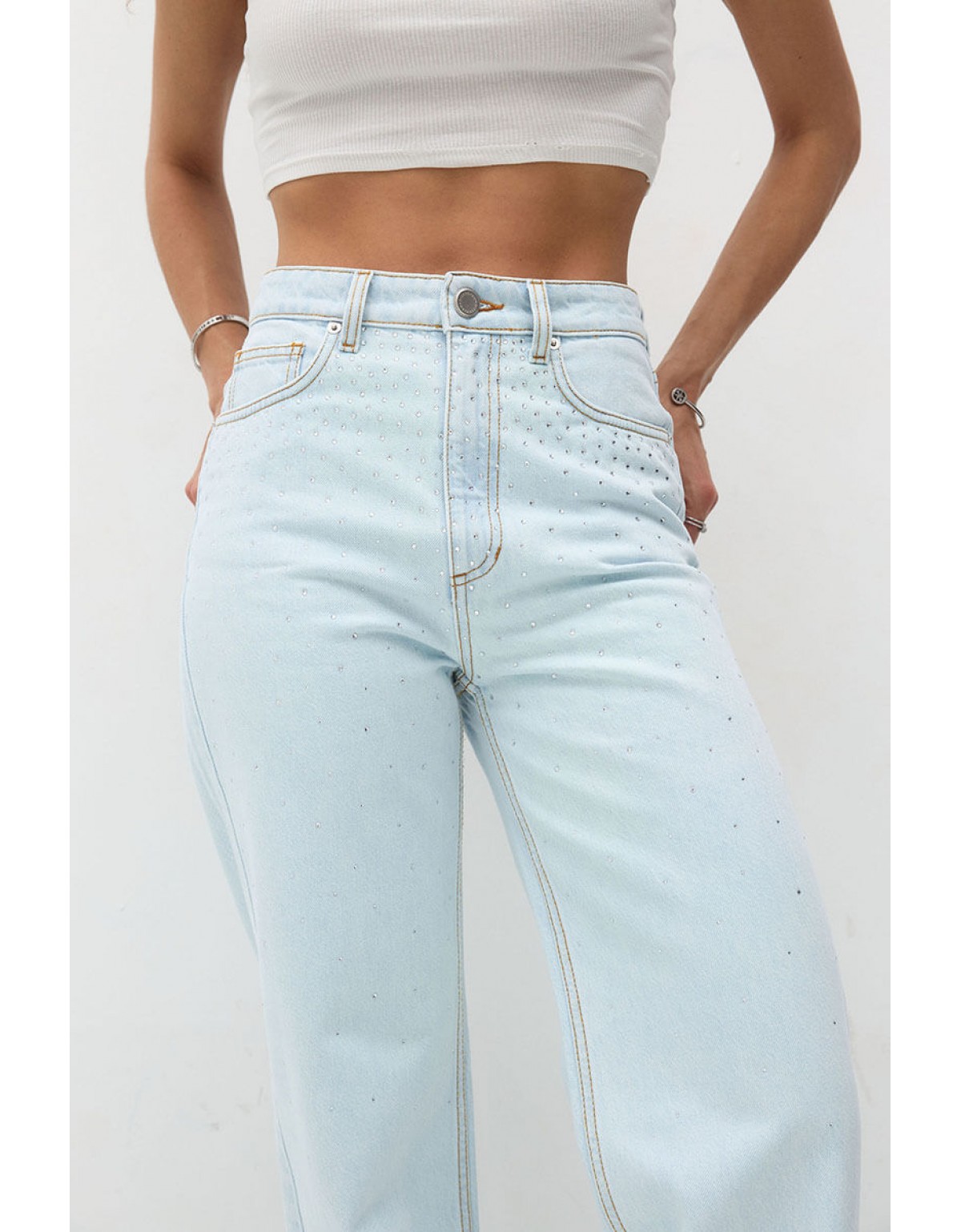 Джинси Aisenberg denim Blue Crystal Bleach - Зображення 5