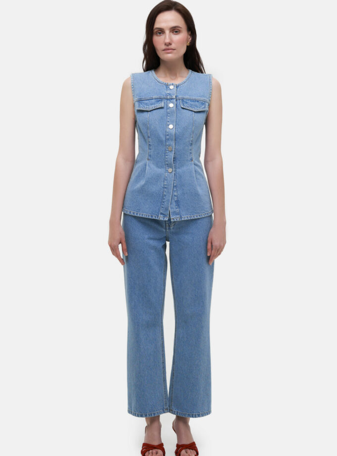 Жилет MATCH DENIM Vest with Pockets blue