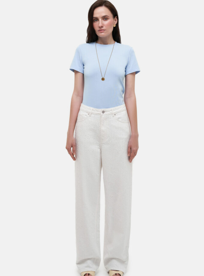 Джинси MATCH DENIM perforated White