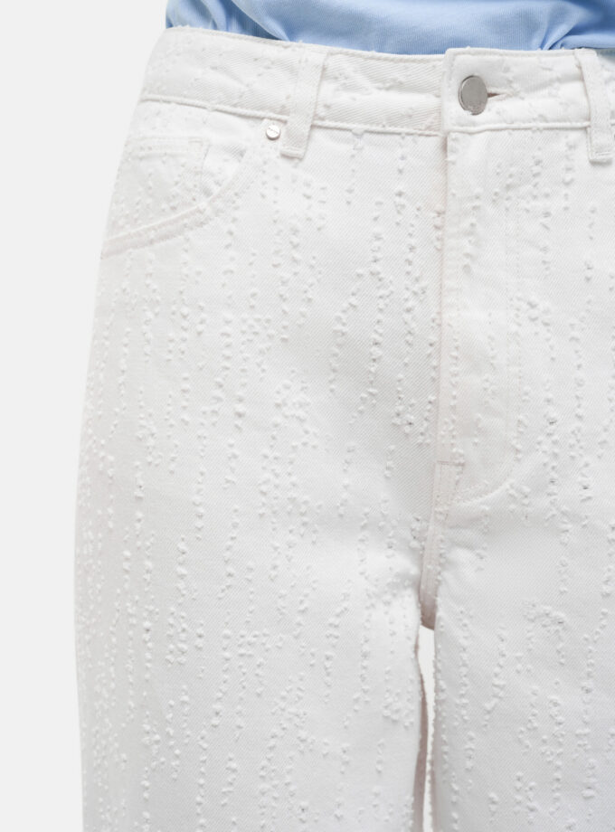 Джинси MATCH DENIM perforated White