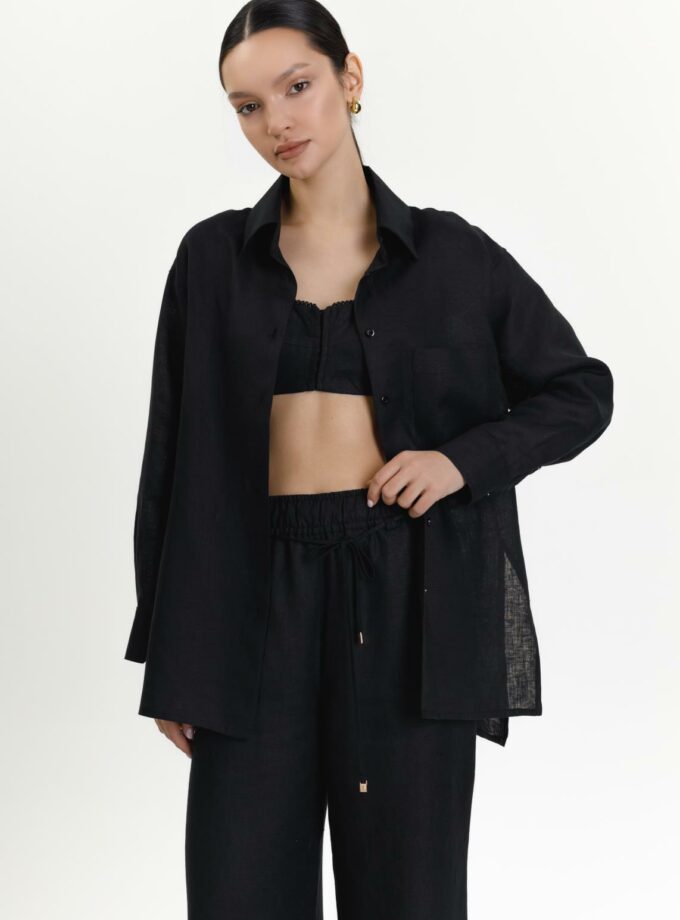 Сорочка FEEL and FLY лляна Dacota Black
