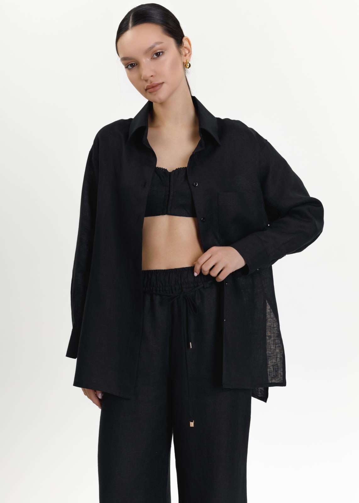 Сорочка FEEL and FLY лляна Dacota Black