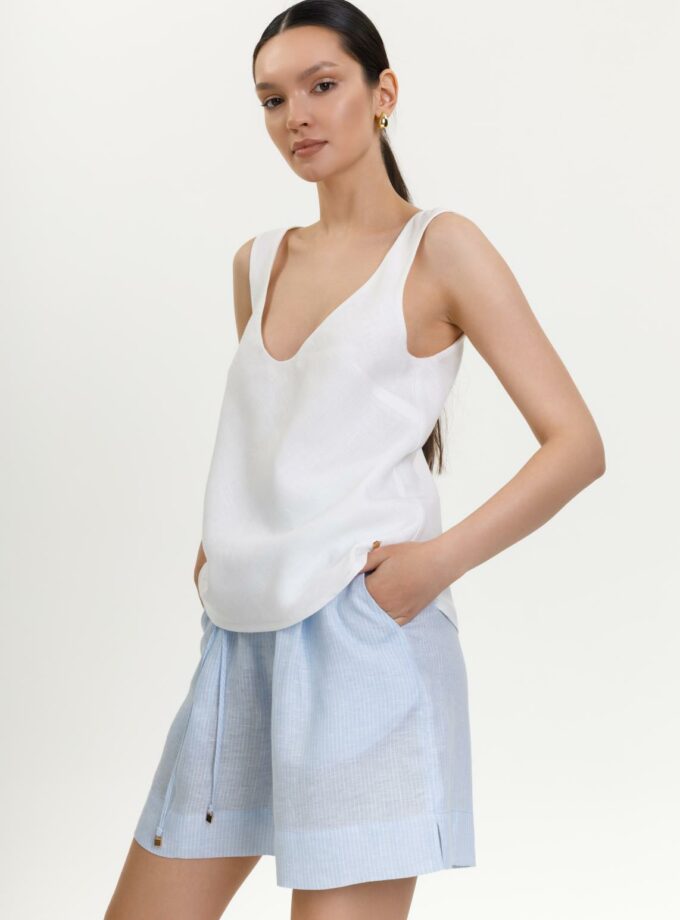 Топ FEEL and FLY лляний Mor White
