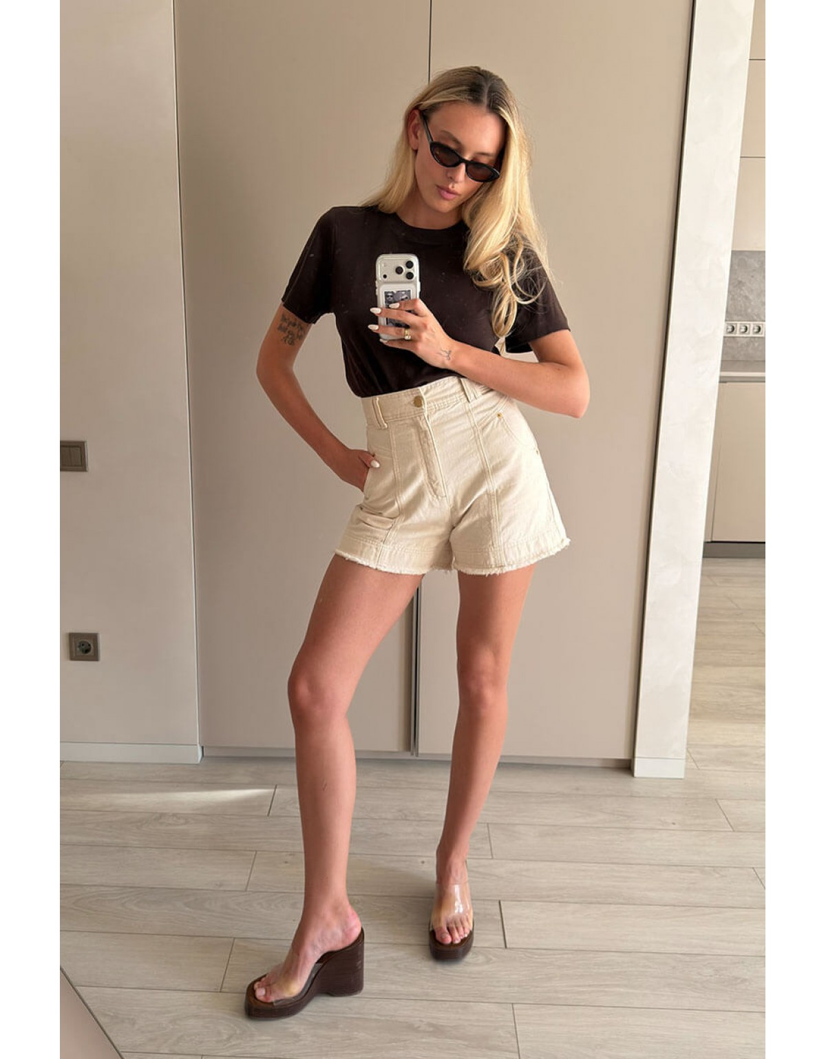 Шорти Aisenberg denim Lucy беж